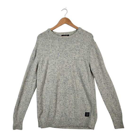 Scoth & Soda Wool Blend Sweater Sz XXL Gray Blue Tweed Pullover Crewneck - Picture 1 of 13